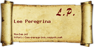 Lee Peregrina névjegykártya